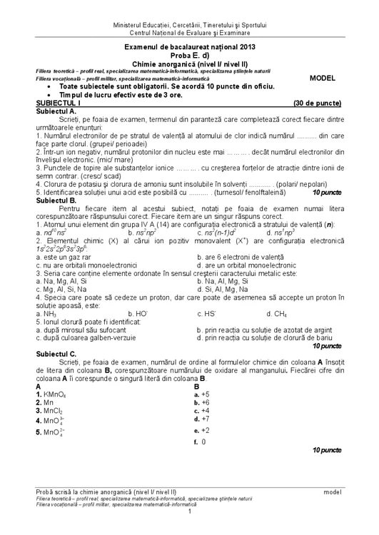 Chimie 1 