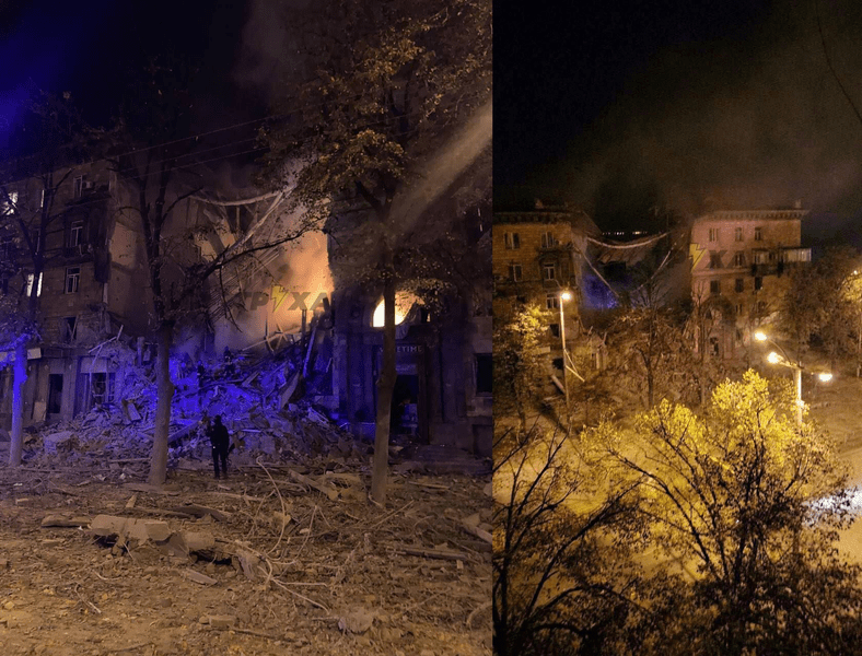 Doi morţi şi clădiri distruse în urma unor bombardamente ruseşti asupra oraşului ucrainean Zaporojie VIDEO