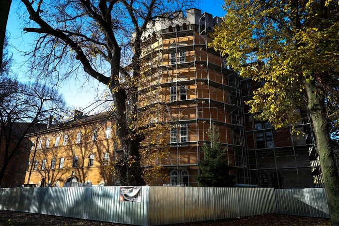 Lucrări de restaurare la Castelul Huniade (© Facebook / Alfred Simonis)