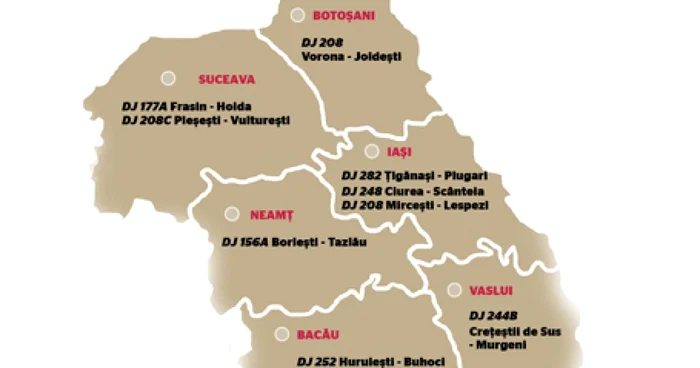Harta drumurilor judeţene