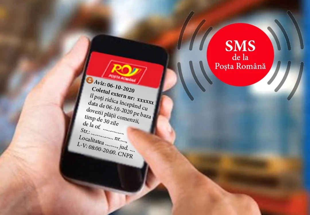 
    Poșta Română trimite alertă SMS, în loc de aviz scris, celor care au de primit colete din străinătateFoto: Poșta Română  