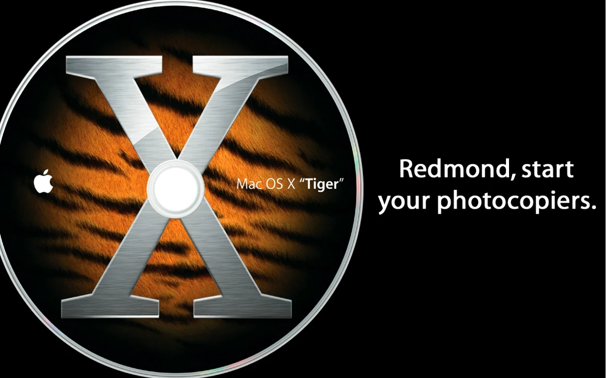 „Redmond, dă drumul fotocopiatoarelor“, sloganul folosit de Apple în 2004.