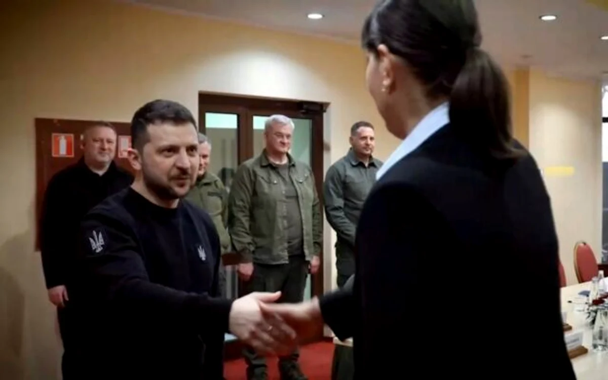 Laura Codruța Koveși și Volodimir Zelenski FOTO Twitter European Public Prosecutor’s Office 