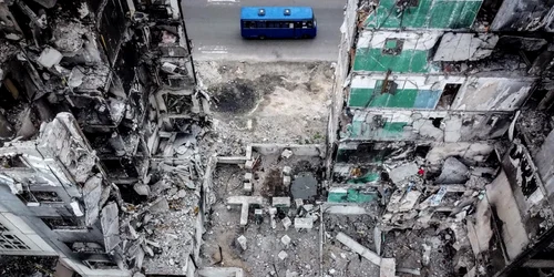 Razboi Ucraina Rusia distrugeri în oraş Borodyanka 26- 27 mai 2022 FOTO EPA-EFE