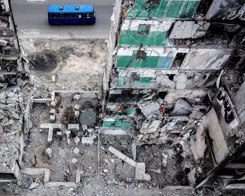 Razboi Ucraina Rusia distrugeri în oraş Borodyanka 26- 27 mai 2022 FOTO EPA-EFE