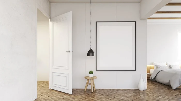 usa alba interior modern pereti albi pat parchet lemn totuldespreusi jpg