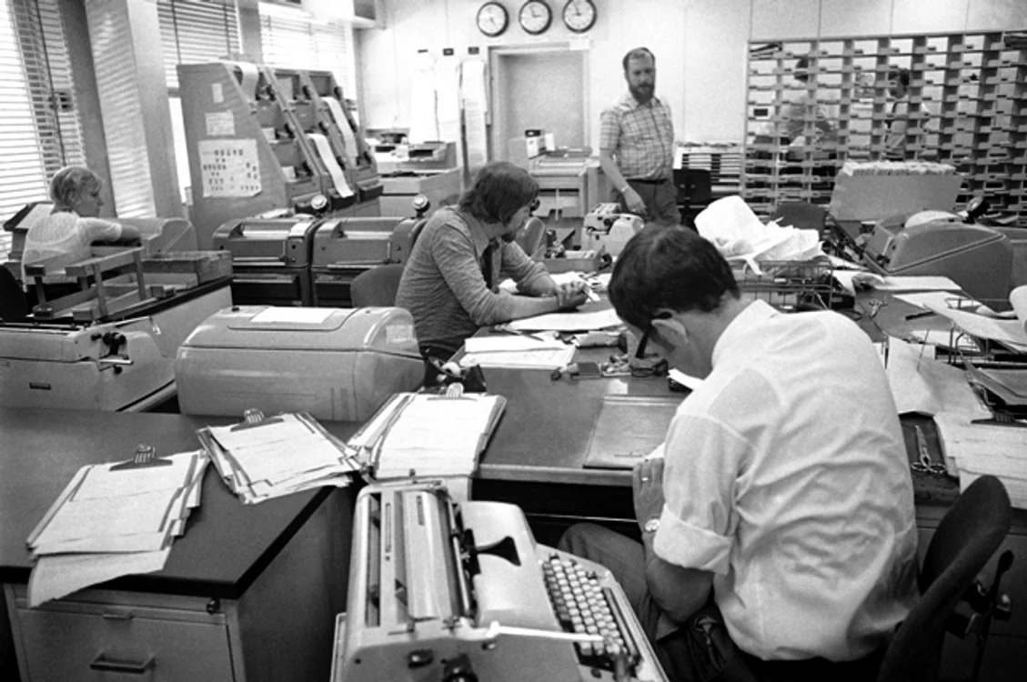 Redacţia Radio Europa Liberă în mai 1971