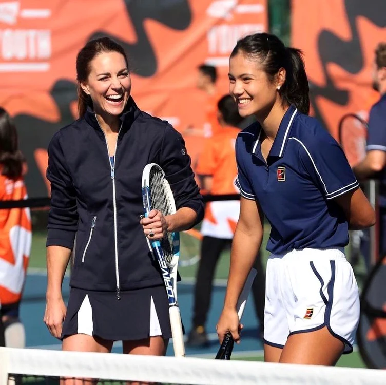 Kate Middleton și Emma Răducanu FOTO Twitter/ emmaraducanu