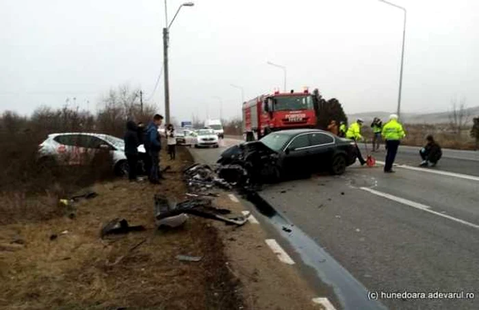 Accident pe şoseaua Hunedoara - Deva.