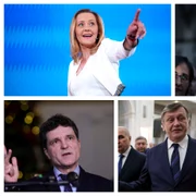 Colaj Candidati alegeri 2025  Crin Antonescu Victor Ponta George Simion Nicusor Dan si Elena Lasconi Foto Inquam Photos
