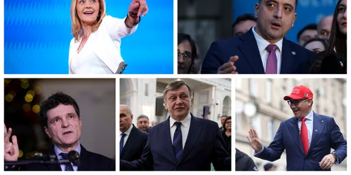 Colaj Candidati alegeri 2025  Crin Antonescu Victor Ponta George Simion Nicusor Dan si Elena Lasconi Foto Inquam Photos