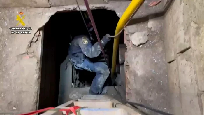 Tunel pe trei niveluri descoperit la granița dintre Maroc și Spania FOTO: X/ @WorldCrimeIntel