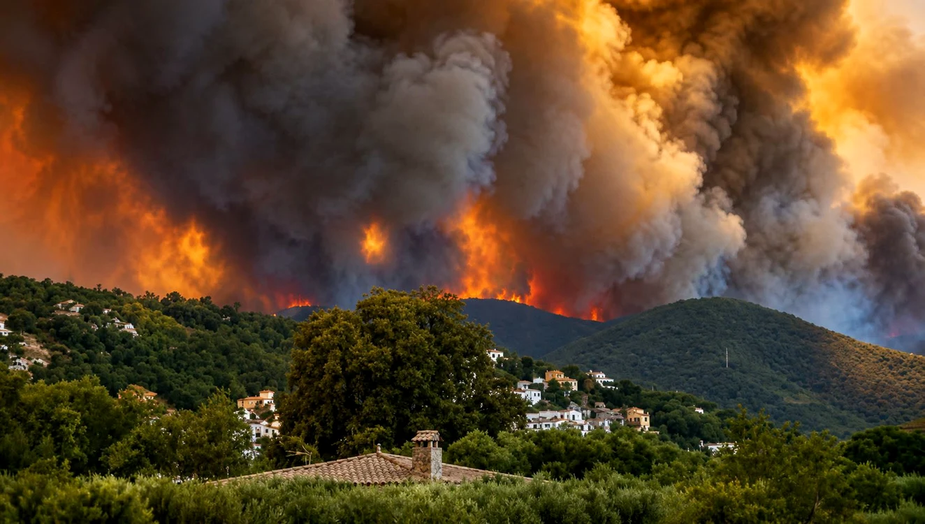 Incendiu violent într-o pădure în Franța/FOTO:IGSU