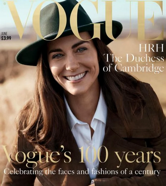 Personalitatea vibrantă a lui Kate răzbate de pe coperta Vogue