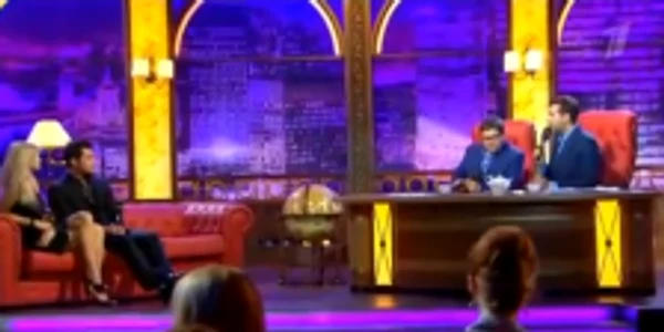 Captură YouTube Dan Balan şi Vera Brejneva au fost invitaţii emisiunii „Bolishaya Raznitza“ (O mare diferenţă)