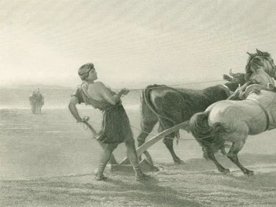 „Ulise arând țărmul mării”, de Heywood Hardy (© New York Public Library)