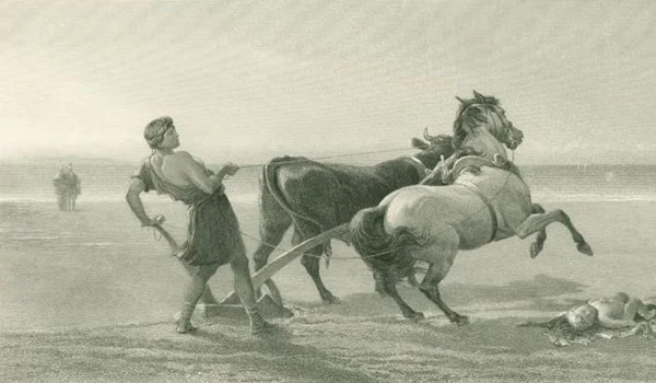 „Ulise arând țărmul mării”, de Heywood Hardy (© New York Public Library)