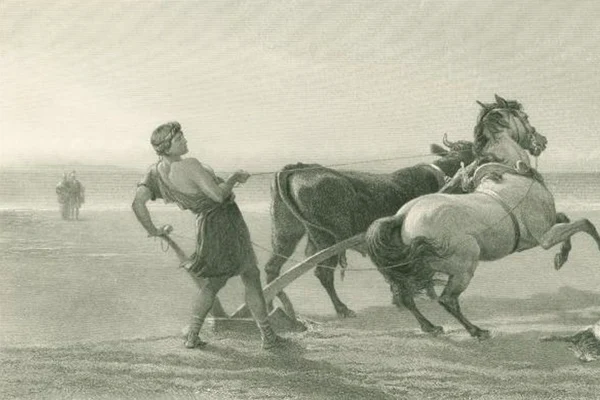 „Ulise arând țărmul mării”, de Heywood Hardy