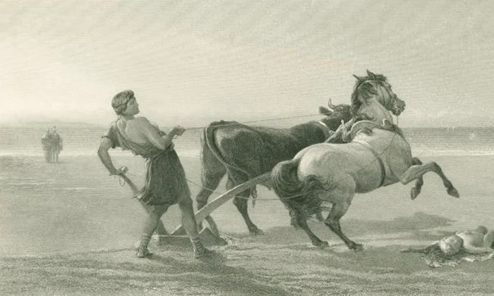 „Ulise arând țărmul mării”, de Heywood Hardy (© New York Public Library)
