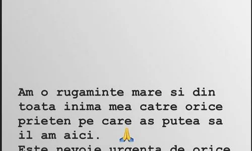 Mesajul publicat de Delia pe Instagram  jpeg