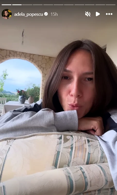 Adela Popescu în casa de la Șușani / foto: captură InstaStory 