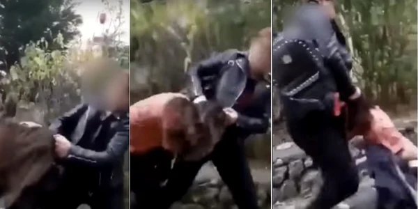 Vâlcea Bătaie între eleve în afara şcolii la Râmnicu Vâlcea Foto colaj captură video