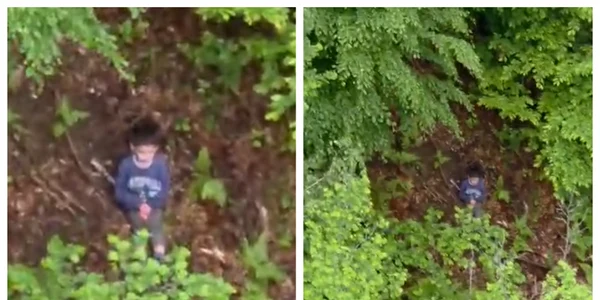 Băiețelul dispărut într-o pădure din Sibiu, găsit după peste 40 de ore de căutări