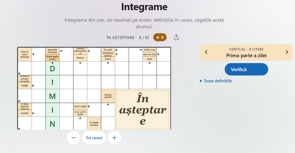 Provocarea zilei pe „Adevărul”. Cât de bun ești la Sudoku, integrame și cultură generală? Un nou joc a fost adăugat