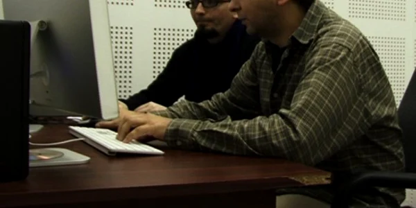 Bogdan Moraru şi Gabi Rusu lucrând la film