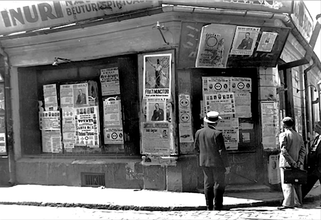 Reclame electorale în 1928 FOTO Nicolae Ionescu