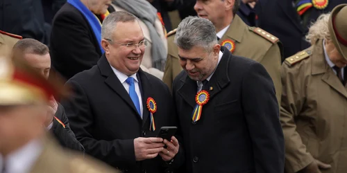 Nicolae Ciuca și Marcel Ciolacu la parada militara din Bucuresti cu ocazia Zilei Nationale a Romaniei 1 decembrie 2023 FOTO Inquam Photos George Calin jpg