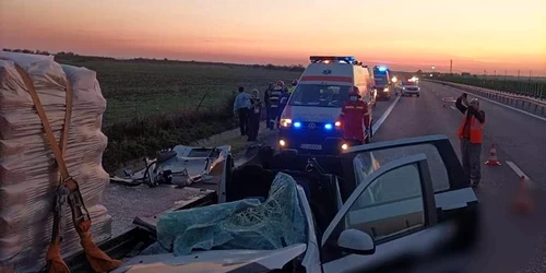 teribil accident pe a2 foto isu calarasi jpg