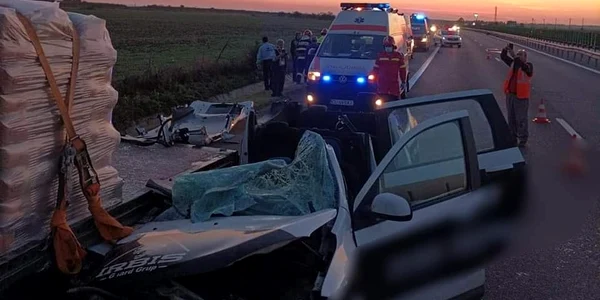 teribil accident pe a2 foto isu calarasi jpg