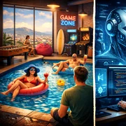 munca la birou in it foto ai png