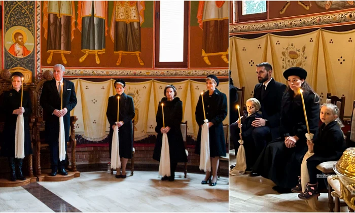 Majestatea Sa Margareta cu Familia Regală în formulă aproape completă si Nicolae al Romaniei cu Alina Maria si copiii la parastasul de 7 ani al Regelui Mihai jpg