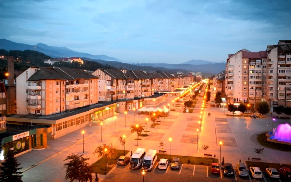 Centrul Petroşaniului. FOTO: Primăria Petroşani.