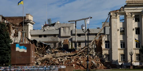 Clădirea administrației regionale din Herson  distrusă de ruși FOTO profimedia jpg