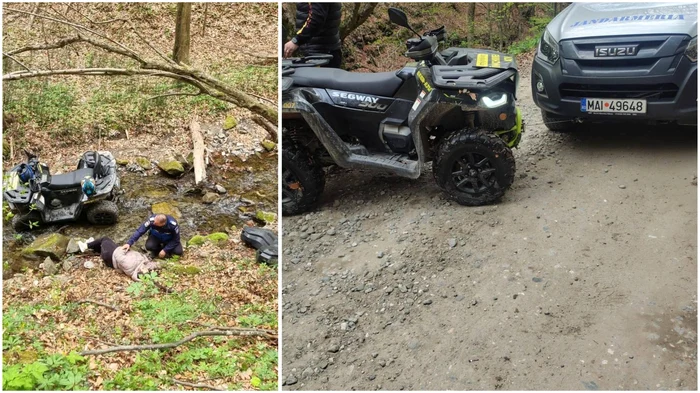 Tineri accidentați - Foto: Inspectoratul de Jandarmi Judeţean Vâlcea 
