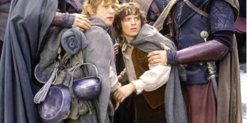 Hobbiţii Sam şi Frodo din seria „Stăpânul inelelor“ 