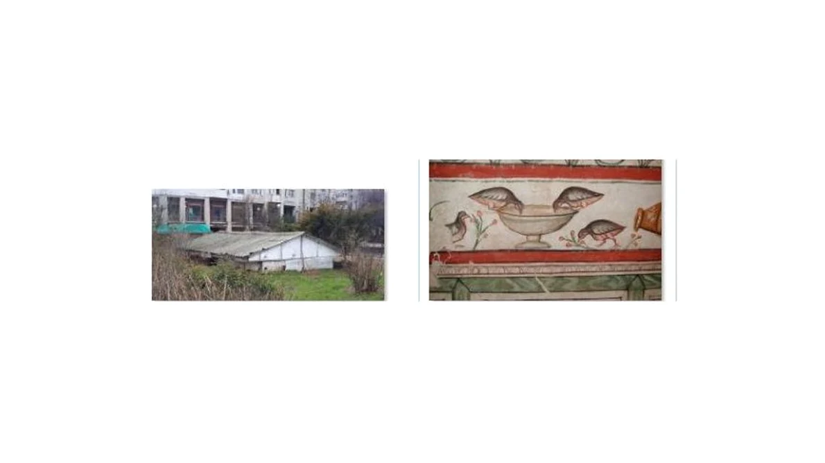 Hypogeul, comoara de sub vechiul Tomis, va fi reabilitat Picturile din mormântul antic, scoase la iveală prin proiecţii jpeg