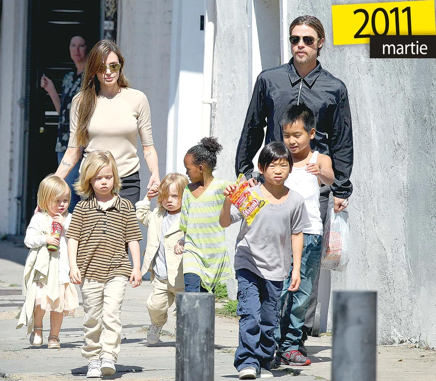 
    Angelina Jolie şi Brad Pitt - 6 copii  