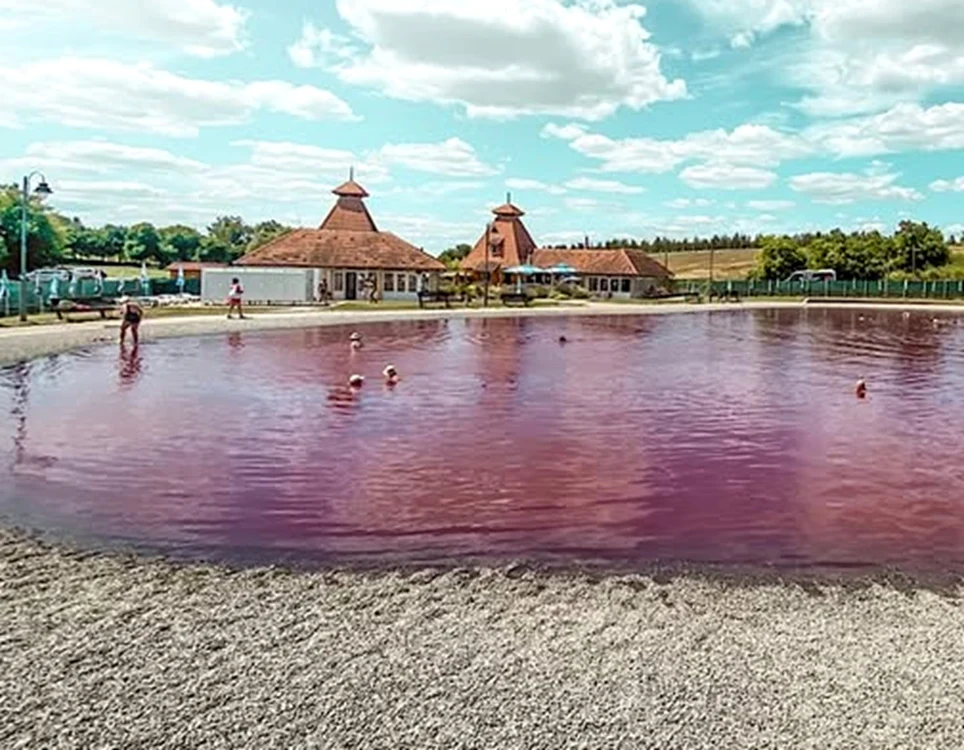 Lacul roz din Serbia. Foto: Facebook/Turistička organizacija Vojvodine