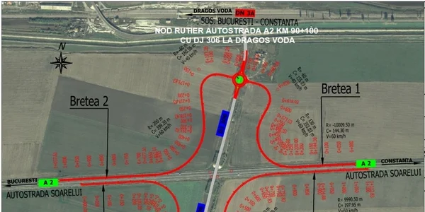 calarasi noul nod rutier a2 de la dragos voda foto faceb/Ciprian Pandea