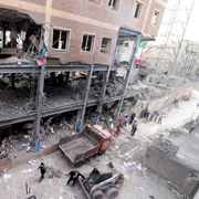 Distrugeri provocate de bombardamentele din Iran, Teheran FOTO AFP