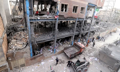 Distrugeri provocate de bombardamentele din Iran, Teheran FOTO AFP