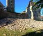 O porțiune a zidului de incintă al Bisericii Fortificate din Moșna s-a prăbușit (© Ministerul Culturii)
