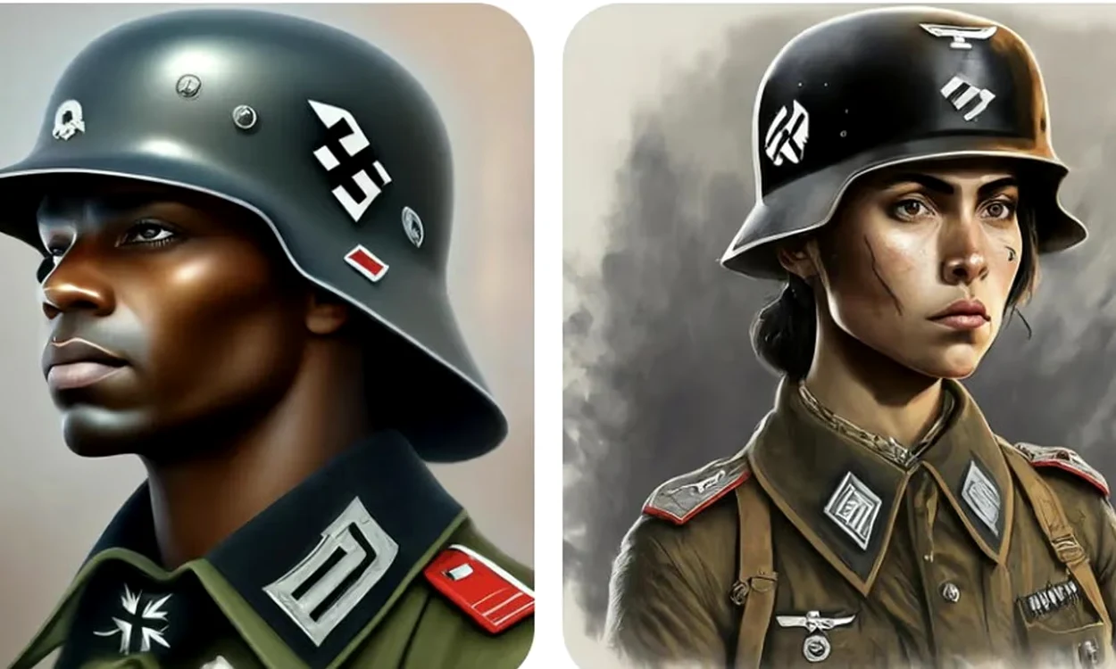 Ilustrații Google Gemini AI ale unor soldaț germani din 1943 FOTO: Gemini AI/Google