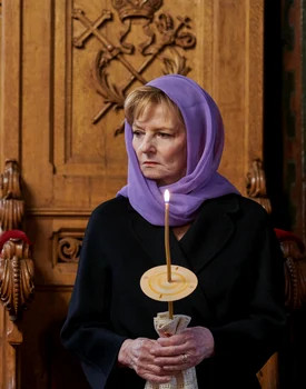 Majestatea Sa Margareta în doliu la parastasul pentru Regele Mihai și Regina Ana de la Mânăstirea Antim. FOTO: Daniel Angelescu, Casa Majestății Sale