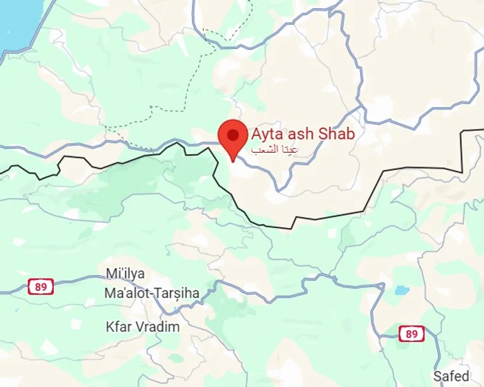 Granița dintre Liban și Israel FOTO Google Maps