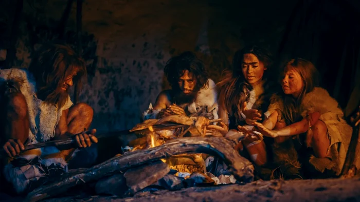 Reconstituire familie de Homo Sapiens FOTO arhivă